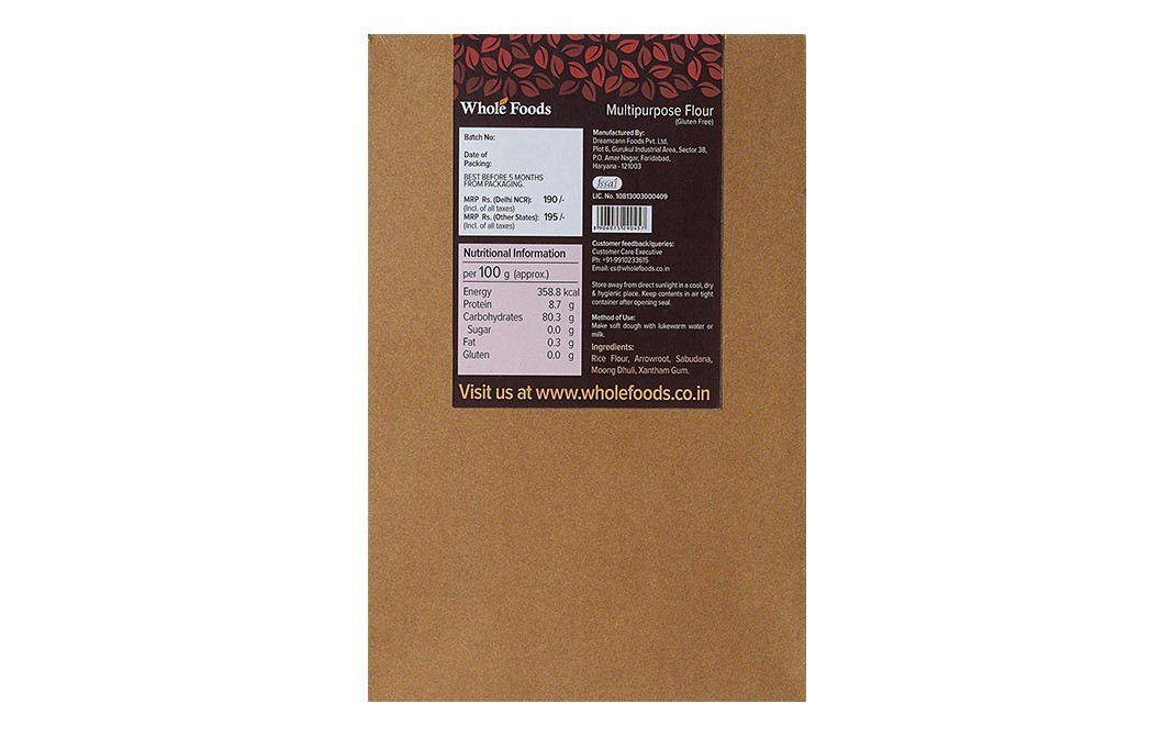 Whole food Multi Purpose Flour    Pack  1 kilogram